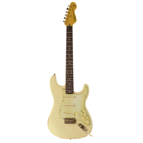 Guitarra Elétrica Vintage V6 Thomas Blug Signature ICON V6MRTBG Distressed Vintage White