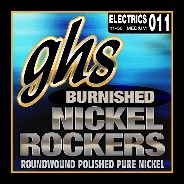 Jogo de Cordas 011 Guitarra Elétrica GHS 011-050 MEDIUM BURNISHED NICKEL ROCKERS