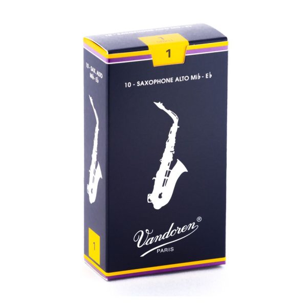 Caixa de Palhetas Saxofone Alto 1.0 Vandoren Mib-Eb Classic Blue 10 Unidades
