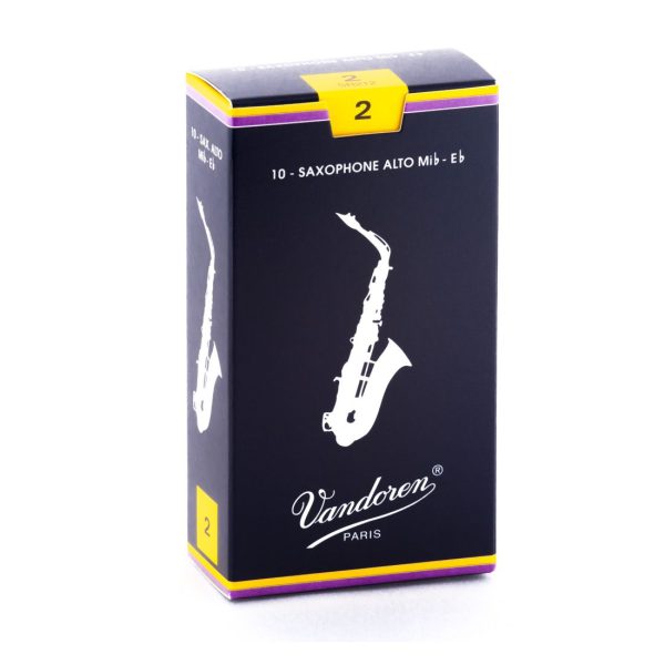 Caixa de Palhetas Saxofone Alto 2.0 Vandoren Mib-Eb Classic Blue 10 Unidades