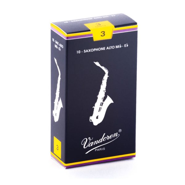 Caixa de Palhetas Saxofone Alto 3.0 Vandoren Mib-Eb Classic Blue 10 Unidades