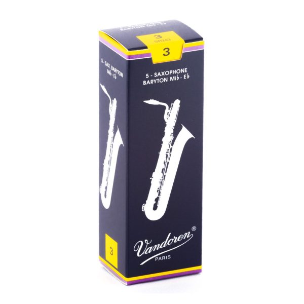Caixa de Palhetas Saxofone Barítono 3.0 Vandoren Mib-Eb Classic Blue 5 Unidades