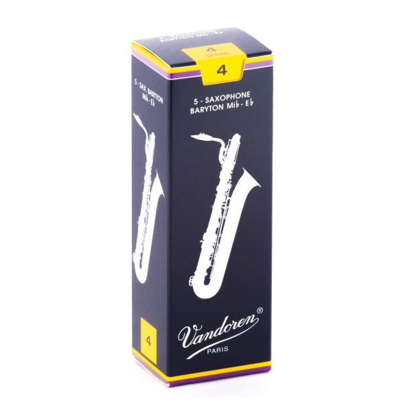 Caixa de Palhetas Saxofone Barítono 4.0 Vandoren Mib-Eb Classic Blue 5 Unidades