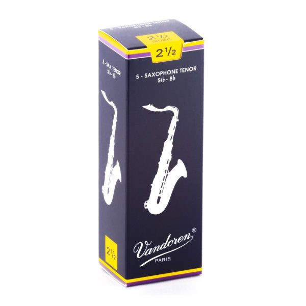 Caixa de Palhetas Saxofone Tenor 2.5 Vandoren Sib-Bb Classic Blue 5 Unidades